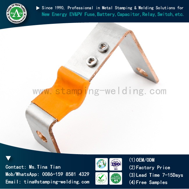 High Quality PVC Dipping Insulated Battery Busbar Flexible Copper Bus bar