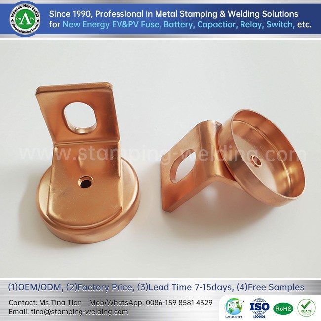 Copper caps for hybrid car fuses