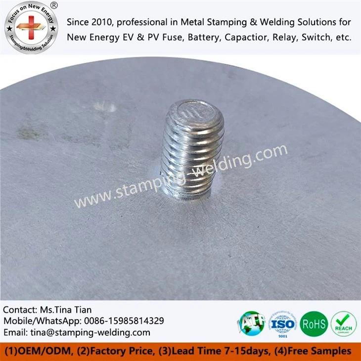 Screws on the top of the cylindrical aluminum housing