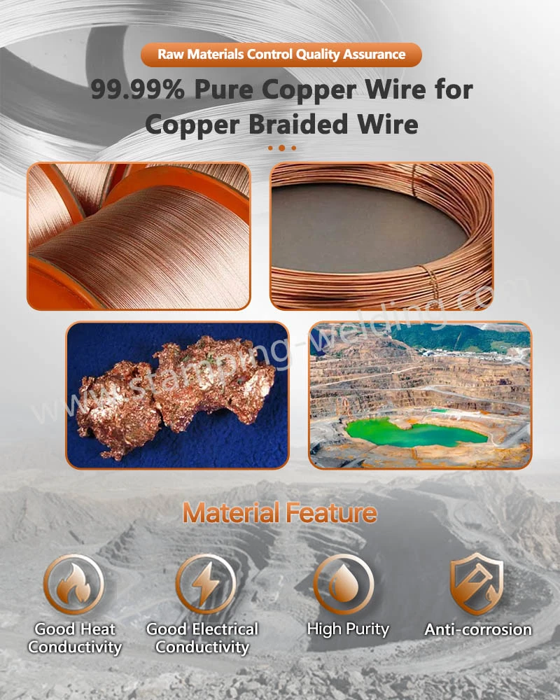 9999 Pure Copper Wire for Copper Braided Wire 9999 Pure Copper Wire for Copper Braided Wire