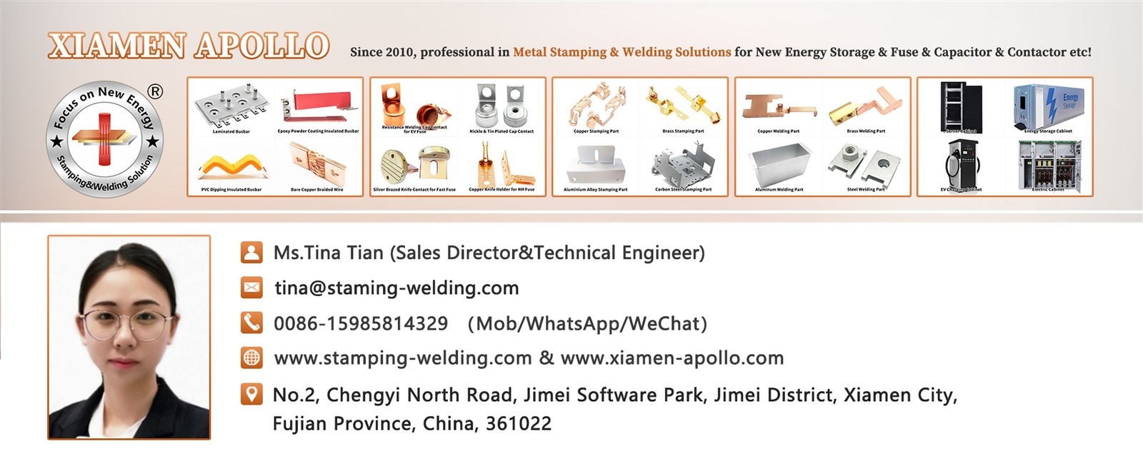 Ms. Tina from Xiamen Apollo Ms. Tina from Xiamen Apollo